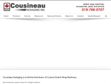 Tablet Screenshot of cousineaupackaging.com